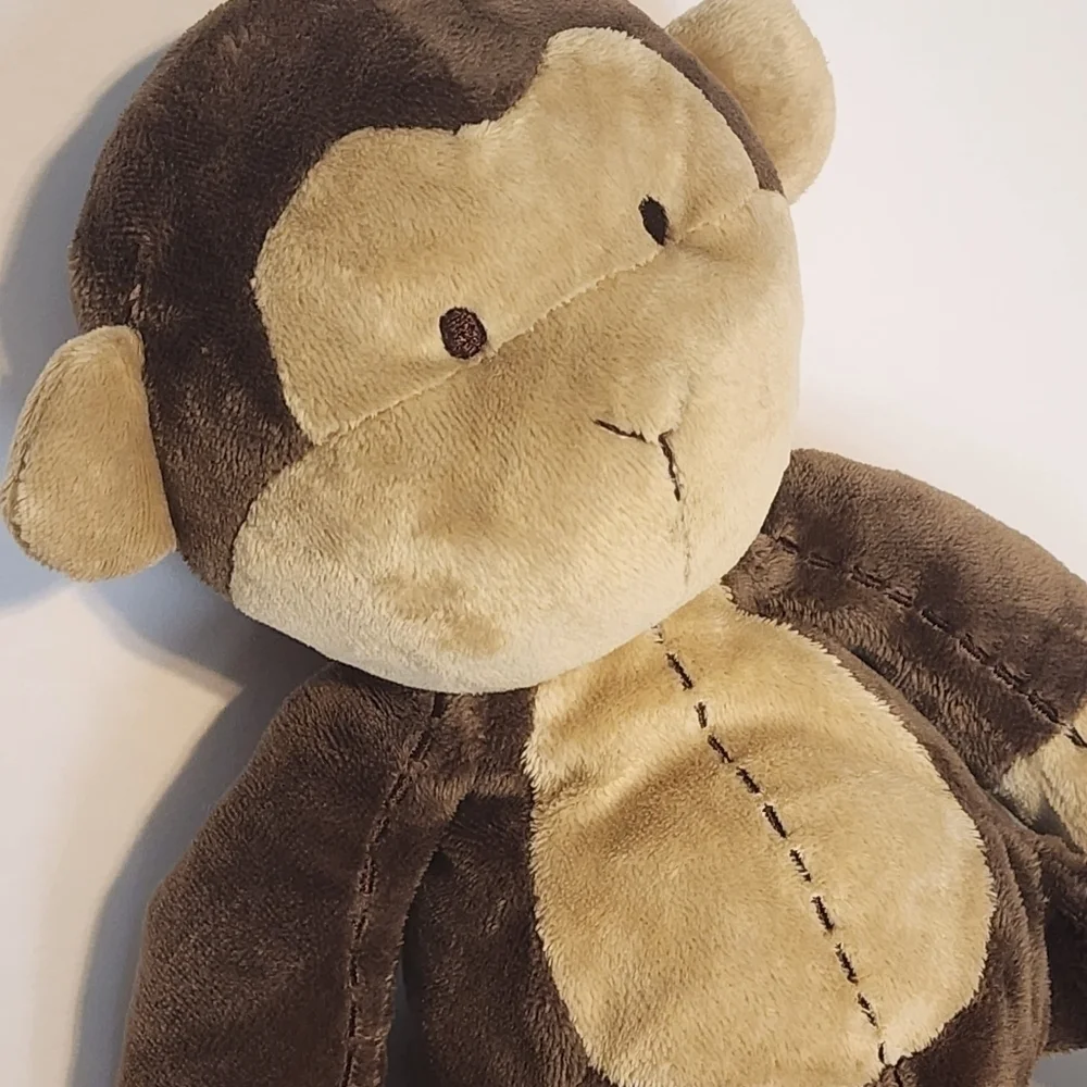Carter's brown monkey rattle plush toy